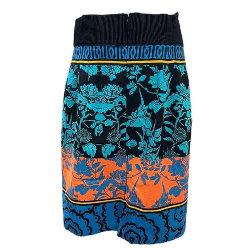 Tracy Reese Anthropologie  PLENTY by  BLOCKPRINT FLORAL VASE PENCIL SKIRT Size 10