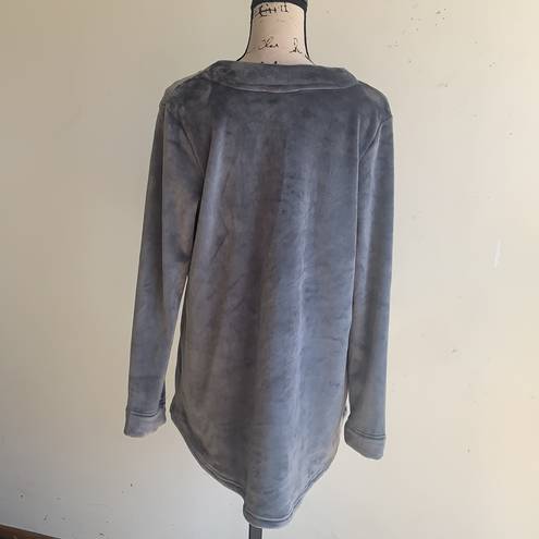 Natori  Velour Oversized Gray Pullover Sweater