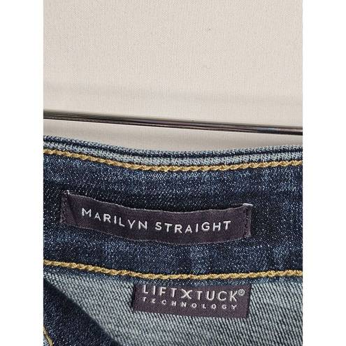 NYDJ  Jeans Womens 16P Petite Marilyn Straight Stretch Dark Wash Denim Blue