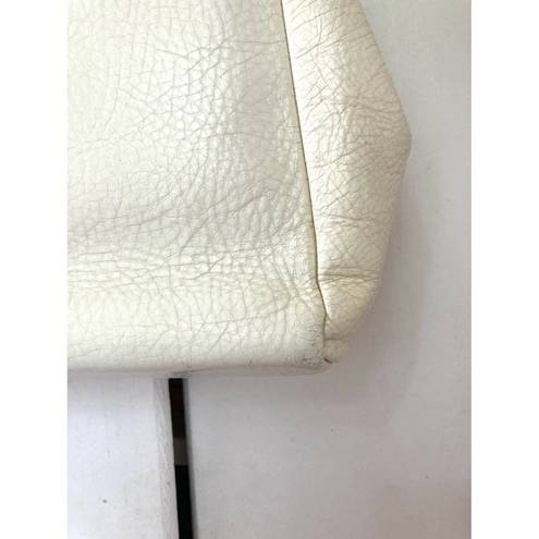 Justin Vintage White Leather Handbag