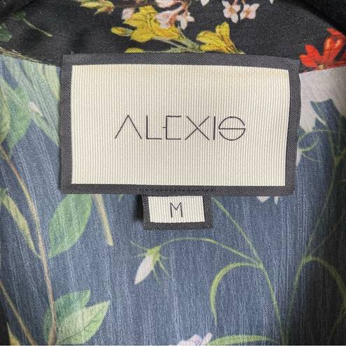 Alexis   Rianna Long Sleeve Floral Dress Black flounce botanical Medium