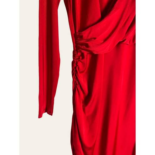 Michelle Mason  REVOLVE Red Long Sleeve Mini Bodycon Dress Size L