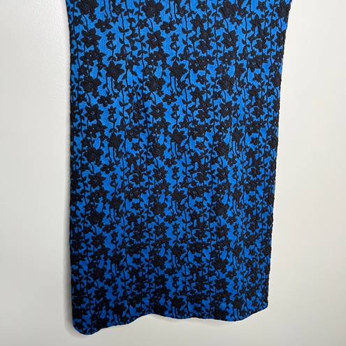 Tracy Reese Plenty by  Women’s Floral Scoop Neck V Back Dress Blue Black Size 0