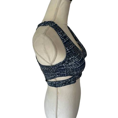 Harper NWT Cleo  Abstract Navy/White Indy Bralet - M