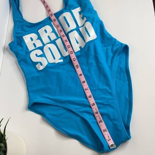 Dixperfect Bride Squad Aqua 1 Piece Swimsuit Size Small NWOT