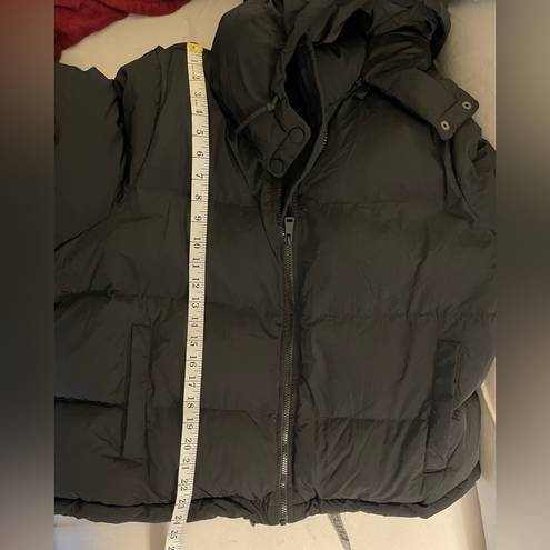 Good American NWT  Black Puffer Jacket Removable Hood Size 2XL