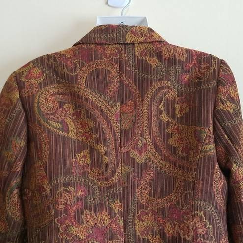 Chadwick's 𝅺 Brown Floral Blazer Sz 10P