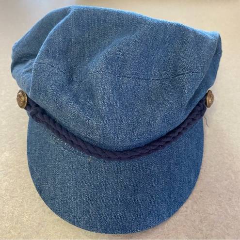 Pacific&Co The Hatter . Chambray Captain Old Money Minimalist Nautical Boating Cap