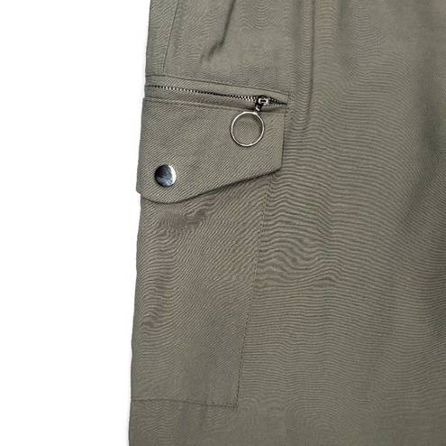 Lulus  The Bottom Line Olive Green Cargo Joggers