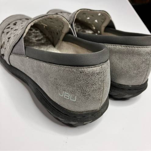 Jbu  by Jambu vegan Leather shoes silver wildflower Moc size 7