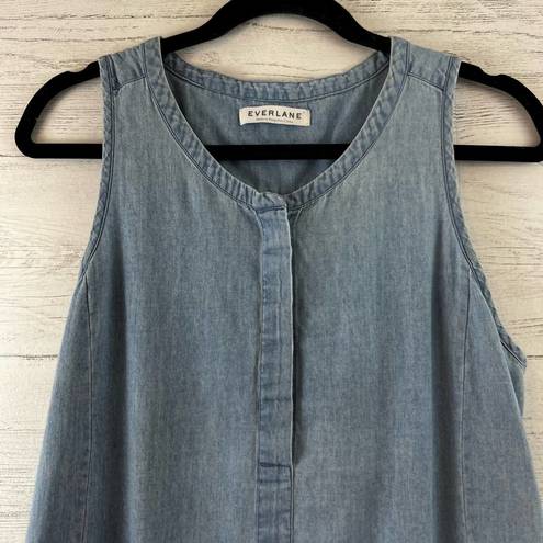 Everlane  Chambray Sleeveless Pocket Dress Size S