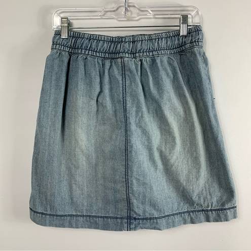 DKNY  Jeans Drawstring Waist Denim Skirt