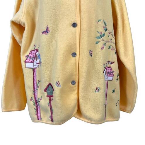 Northern Reflections Vintage Yellow Fleece Birdhouse Jacket •  