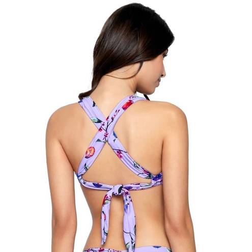 PilyQ New.  lilac fruit bikini top. Large but adjustable. Retails $80