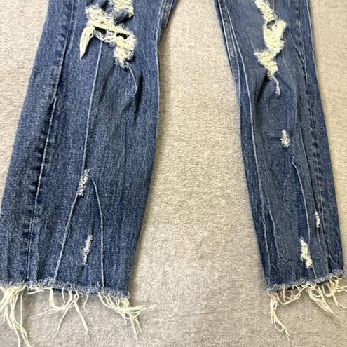 Abercrombie & Fitch Abercrombie Fitch Womens Jeans Size 6 Mom Jean High Rise Distressed Raw Hem