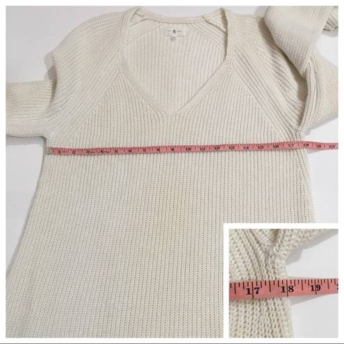 Lou & grey  Chunky Knit V Neck Sweater - Cream - Medium