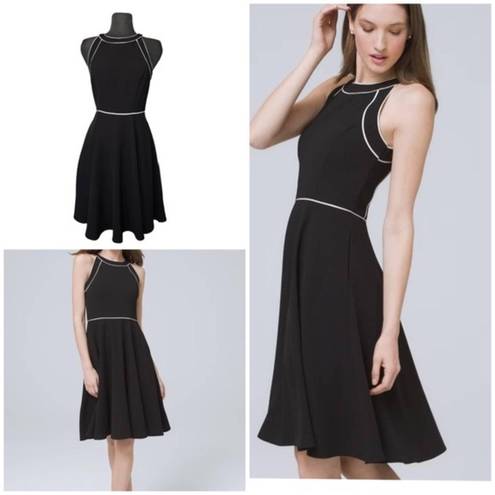 White House | Black Market  Sleeveless Dress Lack & White Size 2