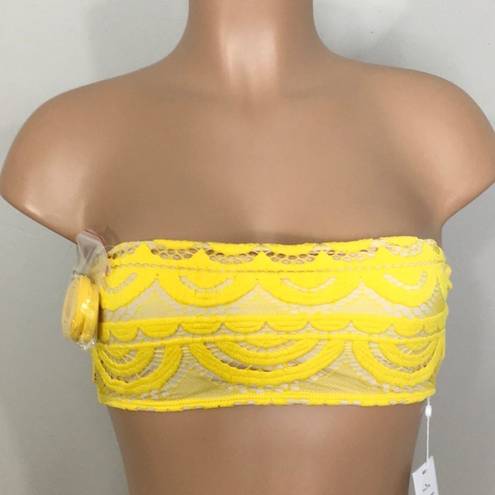 PilyQ  gold lace bikini. S/M. Retails $192 NWT