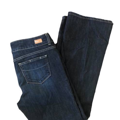 Paige  Hidden Hills Bootcut Jeans Sz.  33X32” Anthropologie Dark Denim Stretch