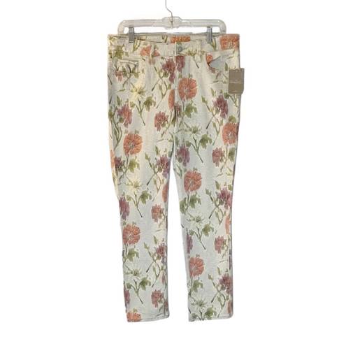 Pilcro  NWT Anthropologie Floral Ikat Stet Slim Pants Jeans Size 31