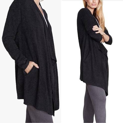 Barefoot Dreams  Cozychic Lite Black Open Front Cardigan