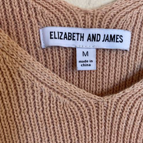 Elizabeth and James  Women’s Peach Sleeveless Cotton/Rayon Knit Tank Sweater Sz M