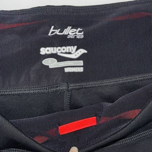 Saucony  Womens Bullet Series Run Dry Running Capri Pants Black Small