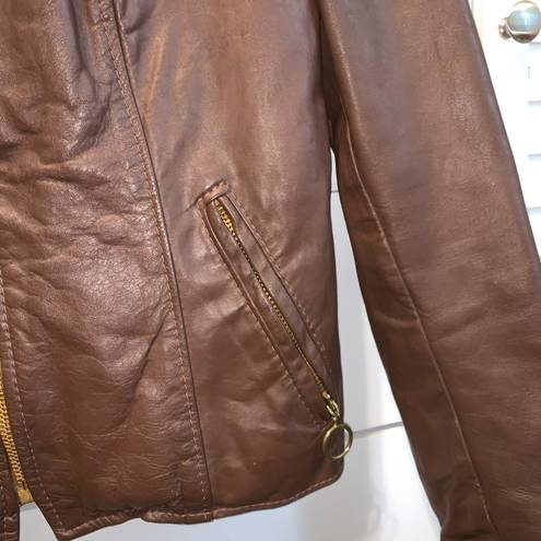 Brooks  leather sportswear inc brown leather jacket