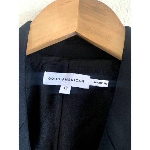 Good American  The Boss 2.0 Double Breasted Blazer in Black XS NWT