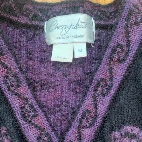 Cherry LA Vintage, Liberty Floral, Tapestry Style wool cardigan, retro, Size M