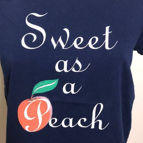 Draper James  Sweet As A Peach Graphic T-shirt Navy