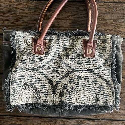 Myra Bags  Women's Yarny Strap Tote Bag Small Handbag Cowhide Western