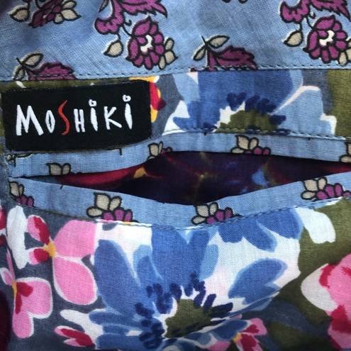 Meshki Moshiki Hot Cookie Reversible Floral Wrap Skirt Bright Colors W/Pockets OS