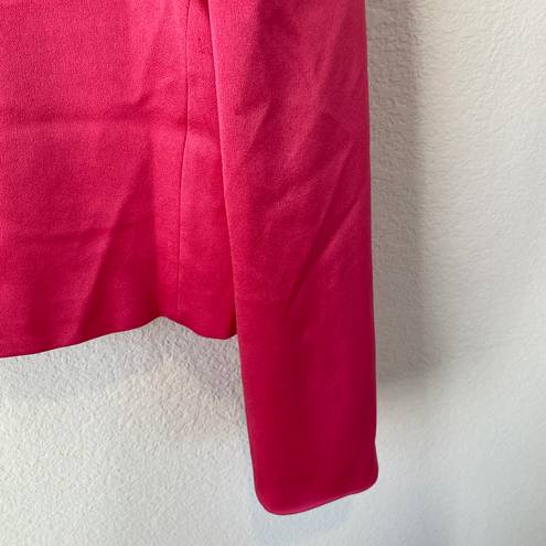 Alice + Olivia Shan Cropped Satin Blazer in Candy