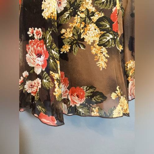 Karen Kane  brown floral skirt