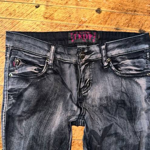 Tripp NYC  gothic black acid wash vintage size 1 jeans