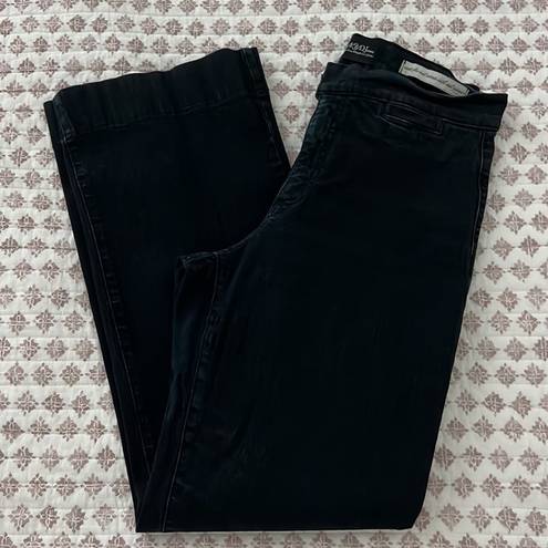 NYDJ  Black Denim Stretch Trouser Jeans Not Your Daughters Size 6 Petite