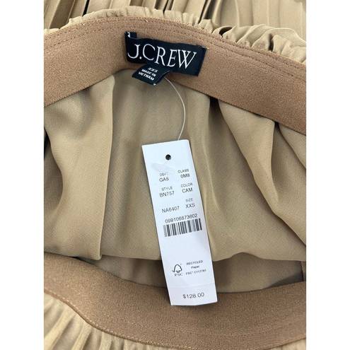 J.Crew  Gwyneth Pleated Slip Skirt in Camel