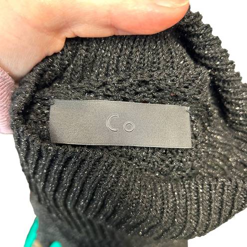 Krass&co  Ruffled-Trim Turtleneck Sweater in Black Size Small