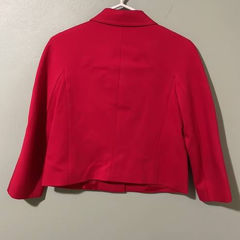 Tommy Hilfiger  3 Turn Clasp Cropped Blazer Red Size 6