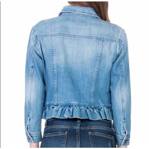 Cello  Ruffle Hem Denim Jean Jacket | S