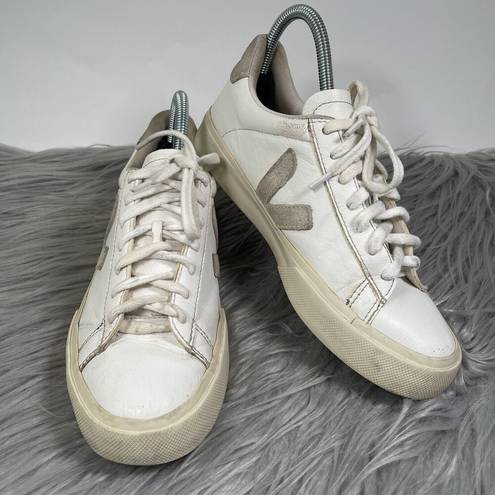 VEJA  Womens T2 White Leather Lace Up Sneakers US Size 8/EUR 39