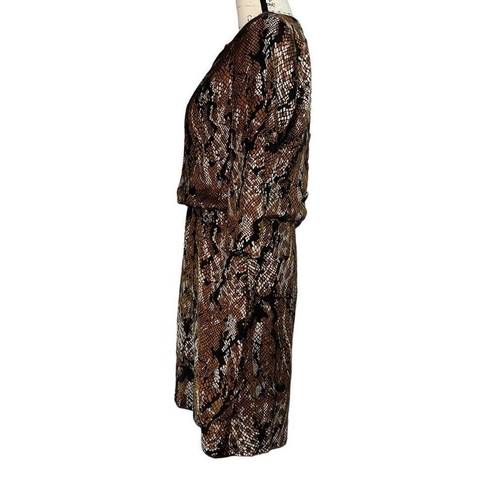 Etcetera  brown & black silk  dress 14