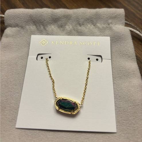 Kendra Scott  Elisa Pendant Necklace Iridescent Blue Goldstone