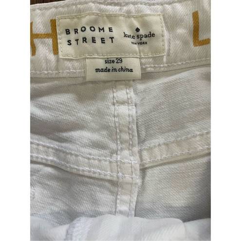 Kate Spade  Broome Street white mid rise straight leg jeans size 29