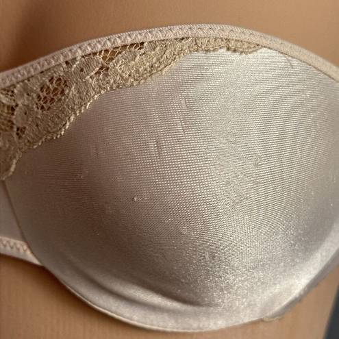 Second Skin Vintage Warner’s Not-a-Strap-On Bra 34B 35B  Satin Strapless 1190