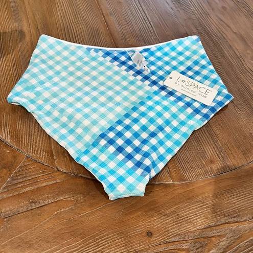 L Space  Portia Classic Bikini Bottoms Picnic Plaid Large