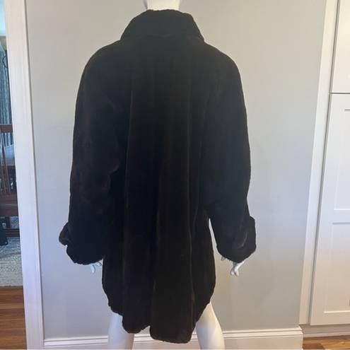 Onyx Galanos Black  Sheared Mink Fur Coat