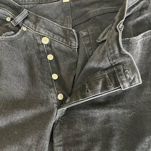 Abercrombie & Fitch  Women's Black Solid High Rise Dad Jeans Size 30/10