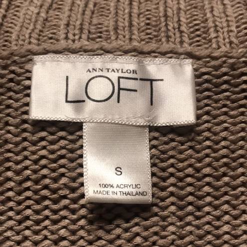 Loft  by Ann Taylor Tan Short Cardigan Sweater